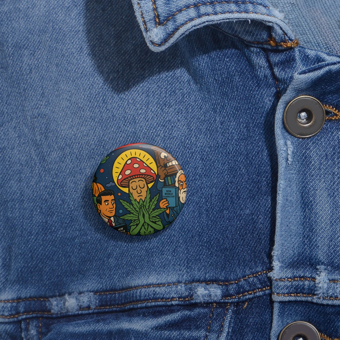 Higher Power Pin Buttons with Unique Artwork, Funny Gifts, Festival Accessories, Backpack Pins, Collectible Brooches, Personalized Decor
