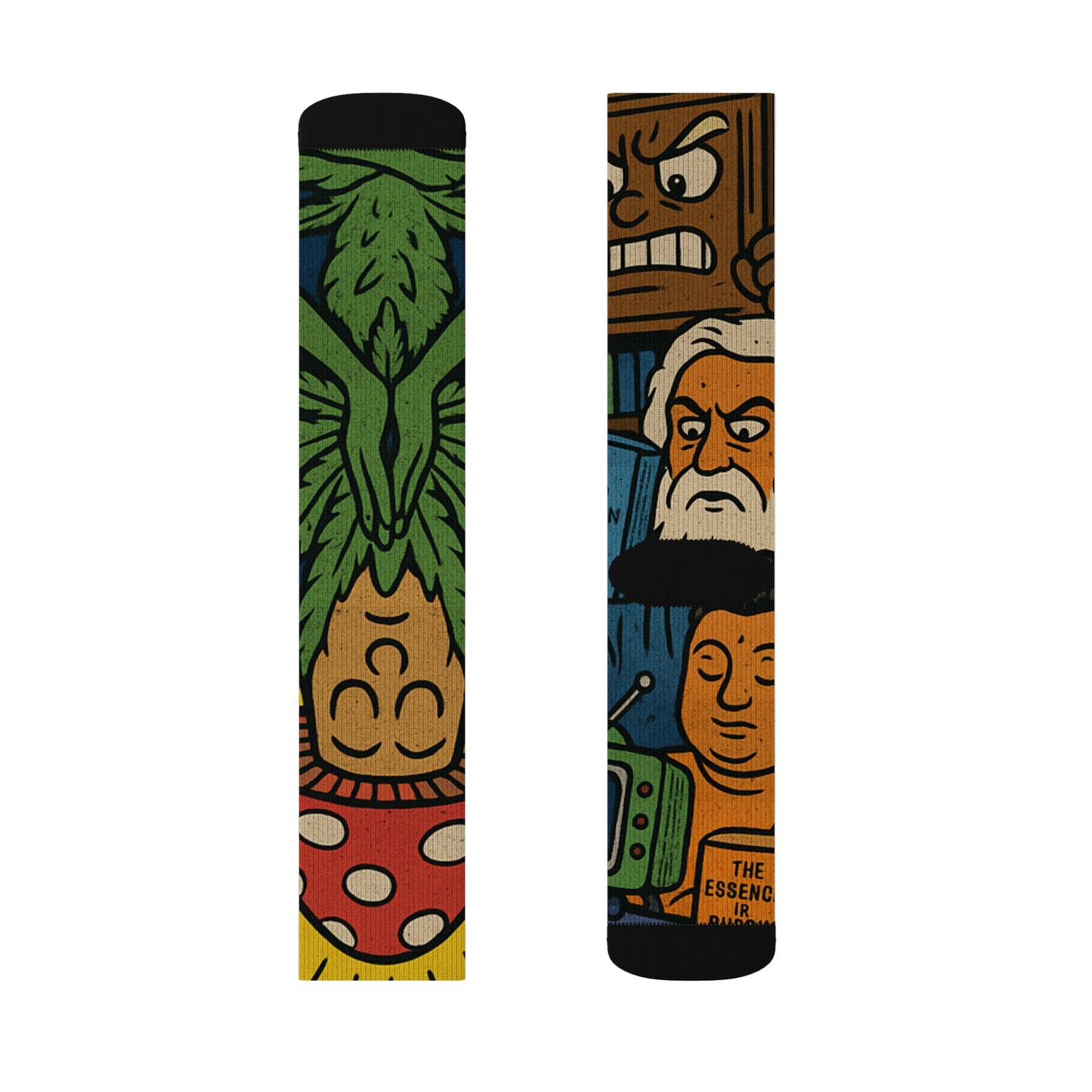 Colorful Graphic Sublimation Socks, Fun Dress Socks, Unique Gift for Him or Her, Casual Wear, Festival Accessories