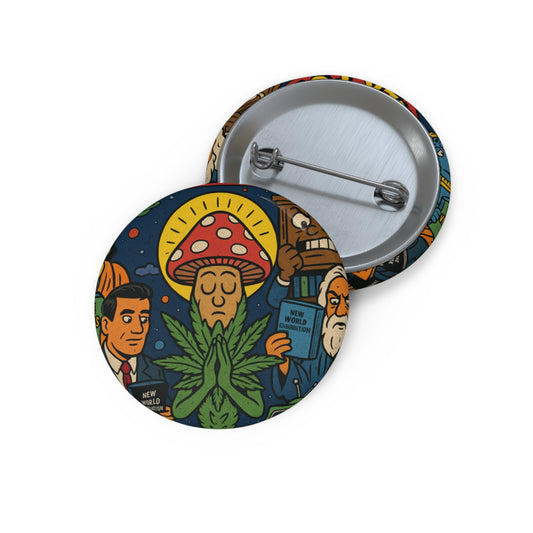 Higher Power Pin Buttons with Unique Artwork, Funny Gifts, Festival Accessories, Backpack Pins, Collectible Brooches, Personalized Decor